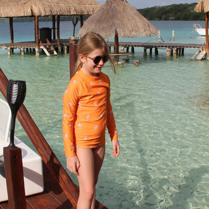 Unisex anti-UV children's t-shirt - Le Crémeux orange