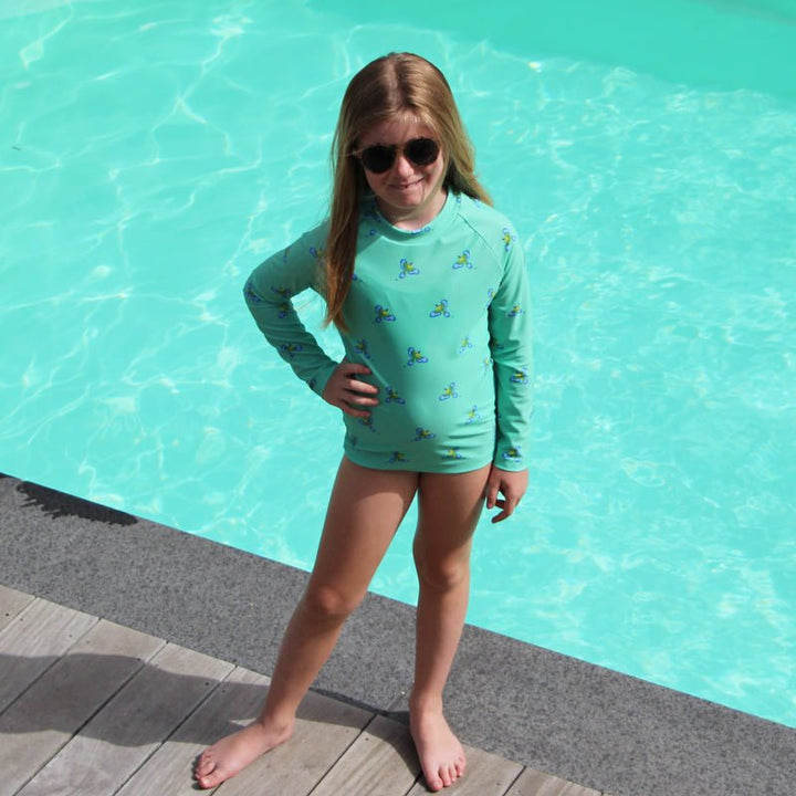 Pack 1 maillot fille + 1 T-shirt anti-UV assortis - L'Envolé