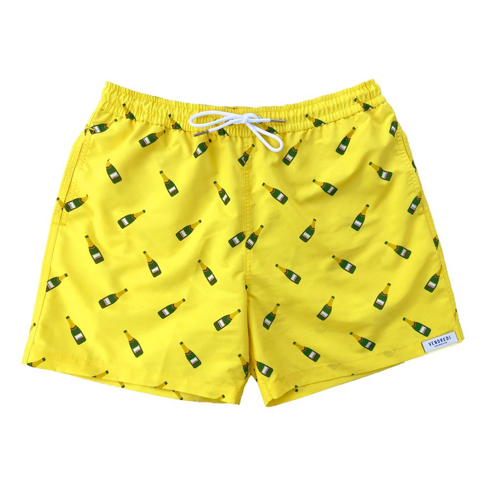 Short de fashion bain jaune homme