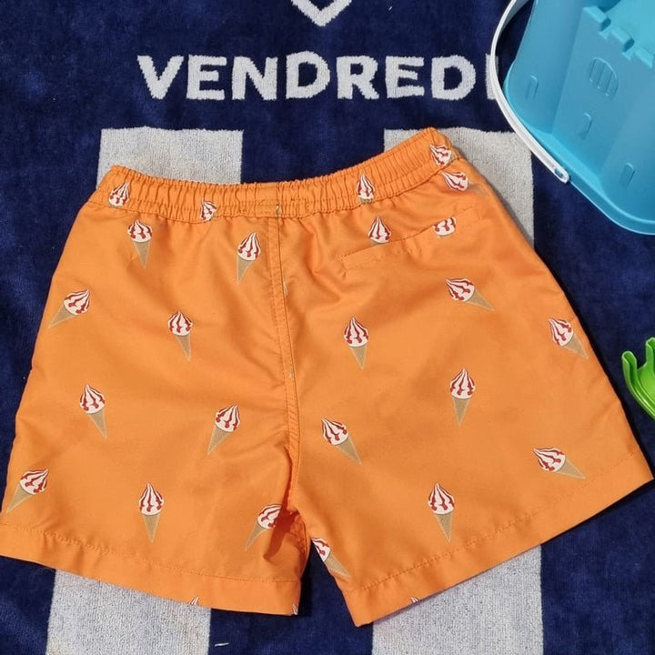 Children's swim shorts - Le petit Crémeux orange 