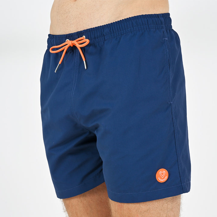 Short de bain - L'Immergé bleu uni