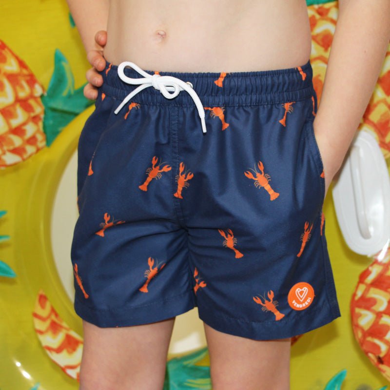Short De Bain Garçon Crewcuts – Rayé Bleu Marine, Taille 5, état Très Bon
